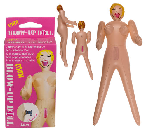 Mini Blow-Up Doll Blond Hair - Надувная мини кукла, 66 см (телесный)