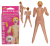 Mini Blow-Up Doll Blond Hair - Надувная мини кукла, 66 см (телесный)