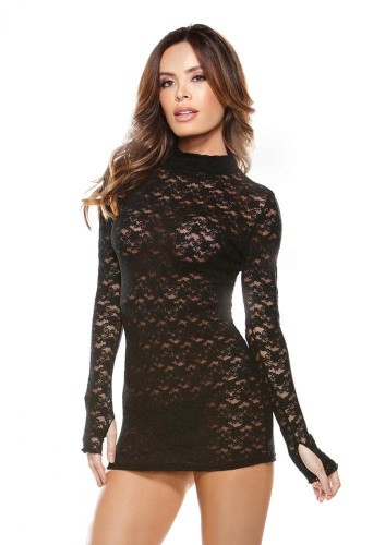 Маленькое кружевное черное платье Fantasy Lingerie, Os