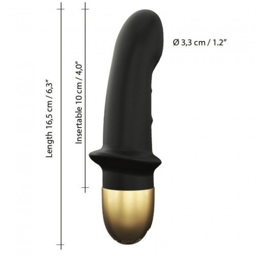 Dorcel Mini Lover Black 2.0 - Перезаряжаемый вибратор для точки G и массажа простаты, 10х3.3 см (чёрный)