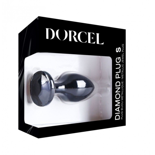 Dorcel - Diamond Plug - Металева анальна пробка з прикрасою у вигляді кристала (чорна) S - купити в Києві, Україні