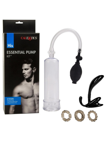 California Exotic Novelties His Essential Pump Kit - Набор для увеличения члена, 19.8х5.8 см