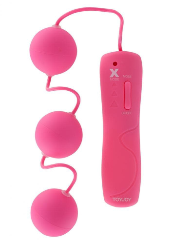 Вагинальные шарики с вибрацией Funky Triple Power Balls  (розовый)