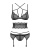 Obsessive Frivolla set - кружевной эротический комплект белья, L/XL (чёрный) Obsessive Frivolla set - кружевной эротический комплект белья, L/XL (чёрный)