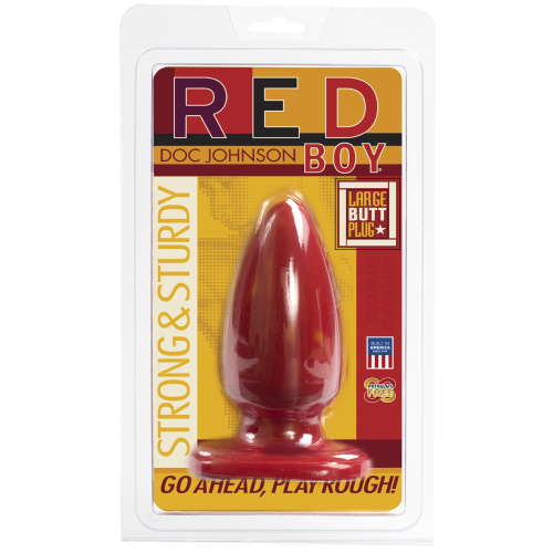 Doc Johnson Red Boy - Large 5 Inch - Анальная пробка, 13.5х5.5 см (красный)