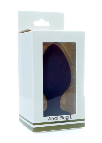 Boss Silicone Anal Plug L - Анальна пробка, 9х4,4 см (черный)