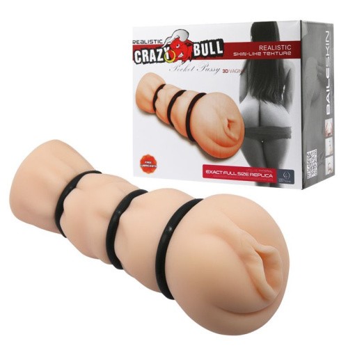 Crazy Bull Masturbator Pocket Pussy - Мастурбатор, 16 см (телесный)