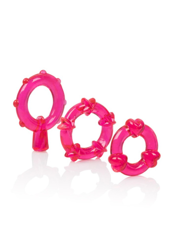 California Exotic Novelties - Red Magic C-Rings - Набор эрекционных колец, 3 шт