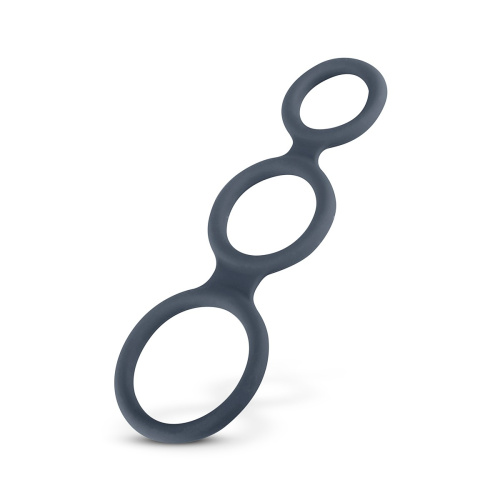 Boners Triple Cock Ring - Потрійне ерекційне кільце, (сірий) - купити в Києві, Україні