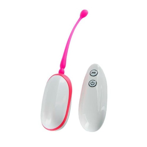 Виброяйцо MF Remote Egg, 6,5Х3,1 см (белый с розовым)