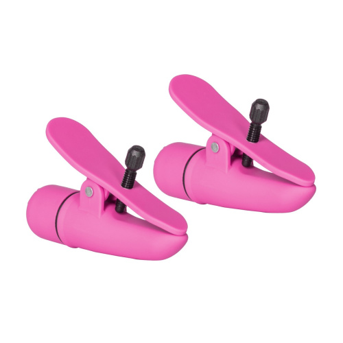 CalExotics Nipplettes - Виброзажимы для сосков, 7х2 см (розовый)
