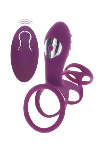 TOYJOY Halo Halo C-Ring Sleeve - Вибронасадка с дистанционным пультом управления, 6,2 см (фиолетовый)
