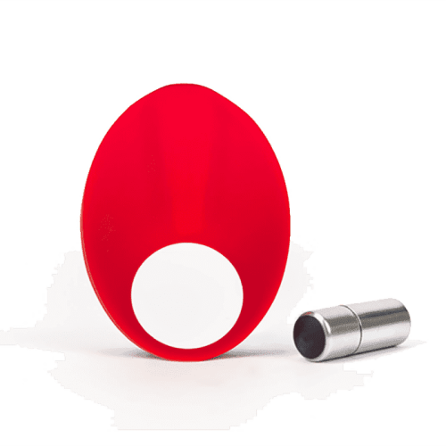 Topco Sales Caliber Vibrating Silicone Cock Ring - виброкольцо, 6х2.8 (красный)