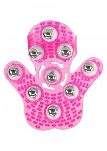 Simple & True Roller Balls Massager  - Перчатка для массажа, 14х11 см (розовый)