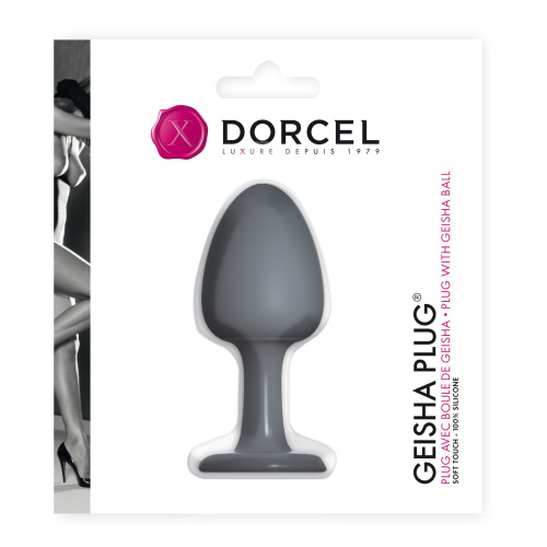 Dorcel Geisha Plug анальная пробка со смещенным центром тяжести, 7.9х3.2 см (чёрный)