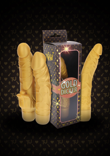 Toy Joy - Gold Dicker Original Vibrator - Вибратор, 20х4,4 см