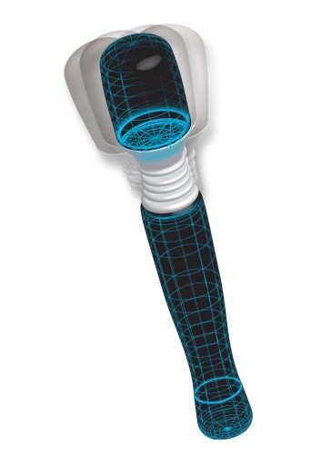 Pipedream - Mini Wanachi Massager - Вибромассажер, 21х3,2 см., (черный)