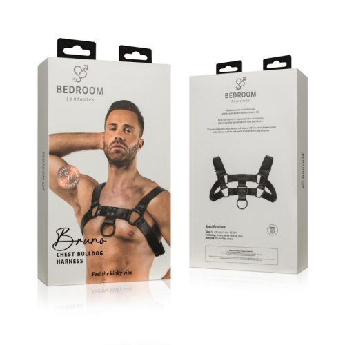 Bedroom Fantasies Bruno Chest Bulldog Harness - Портупея, (черный)