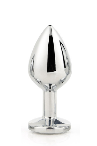 Gleaming Love Silver Plug Medium - анальная пробка, 8.3х3.4 см (серебристый)