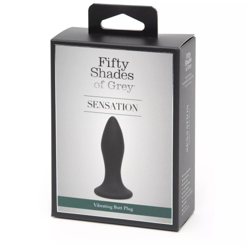 Fifty Shades of Grey Sensation Vibrating Butt Plug - Анальна пробка, 8,5 см (чорний) - купити в Києві, Україні