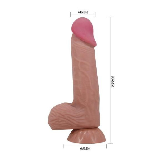 Реалистичный фаллоимитатор Pretty Love Sliding Skin 8.1", 20.6 см