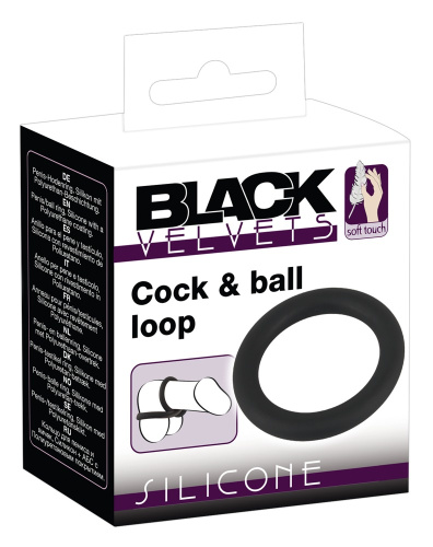 Silicone Cock and Ball Loop - Эрекционное кольцо для пениса (черный)