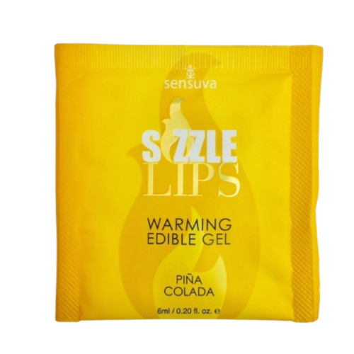 Sensuva - Sizzle Lips Pina Colada - Пробник массажного геля, 6 мл.