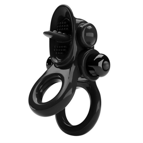 Pretty Love Vibrating Pasionate Cock Ring Black - Ерекційне віброкільце - купити в Києві, Україні