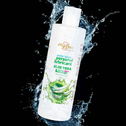 2в1 лубрикант и массажный гель - MyLove Aroma Series Intim&Massage Aloe Vera, 300 мл