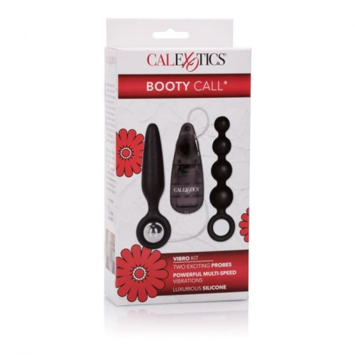 CalExotic Booty Call Booty Vibro Kit - Набор анальных стимуляторов с вибрацией, 2 шт  (черный)