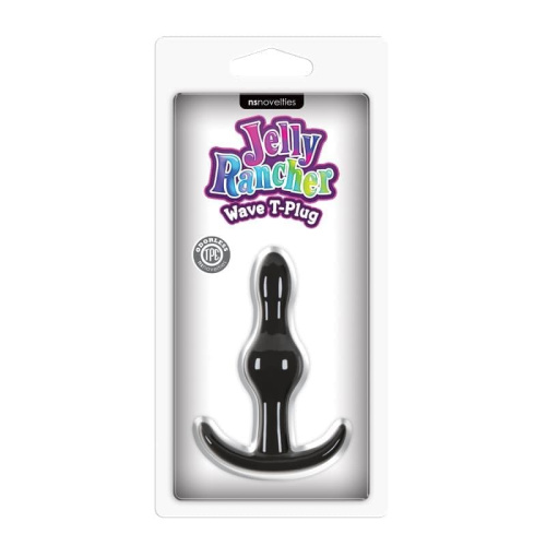 Ns Novelties Jelly Rancher Wave анальная пробка, 9.5х2.8 см (черный)