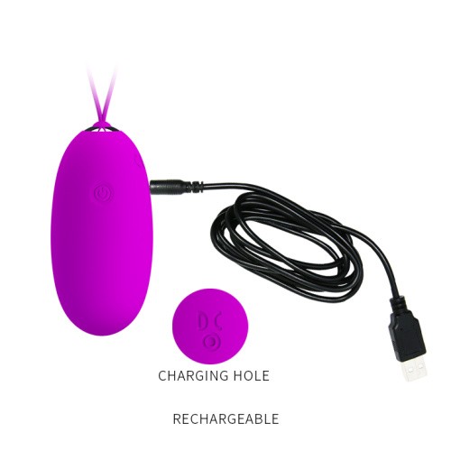 Pretty Love Joyce Vibrating Egg Purple - Виброяйцо, 7,8 см (фиолетовый)