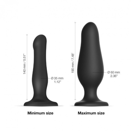 Strap-On-Me Inflatable Dildo Plug - Noir - Надувна анальна пробка - купити в Києві, Україні