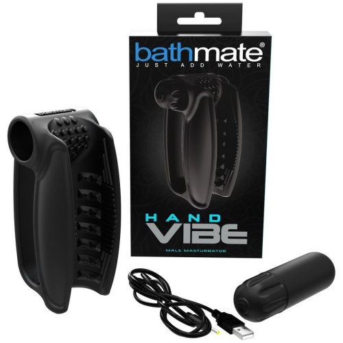 Bathmate Hand Vibe - мастурбатор вибростимулятор для члена, 7.13 см (чёрный)