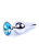 B-Series Jewellery Silver Butt Plug Light Blue - Анальная пробка с кристаллом, 9,3х3 см (голубой) B-Series Jewellery Silver Butt Plug Light Blue - Анальная пробка с кристаллом, 9,3х3 см (голубой)