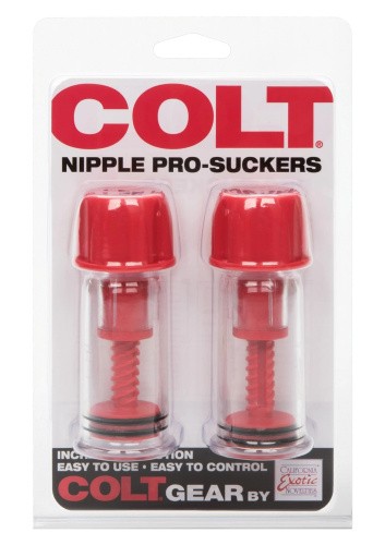 CalExotics COLT Nipple Pro-Suckers - Помпа для сосков, 10.3х3.8 см (красный)