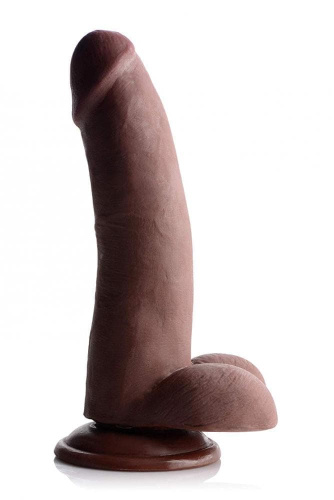 8 Inch Ultra Real Dual Layer Suction Cup Dildo - Medium Skin Tone - фаллоимитатор 18х5 см. (телесный)