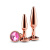 Набор анальных пробок NS Novelties Rear Assets Tapered Trainer Kit - Rose Gold