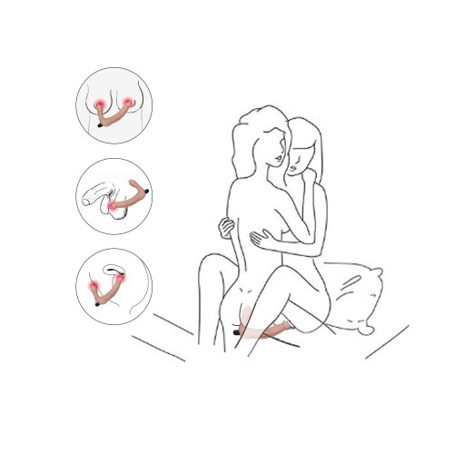 Rechargeable IJOY Strapless Strap on - Безремневой страпон с вибрацией, 18.4х3.9 (телесный)