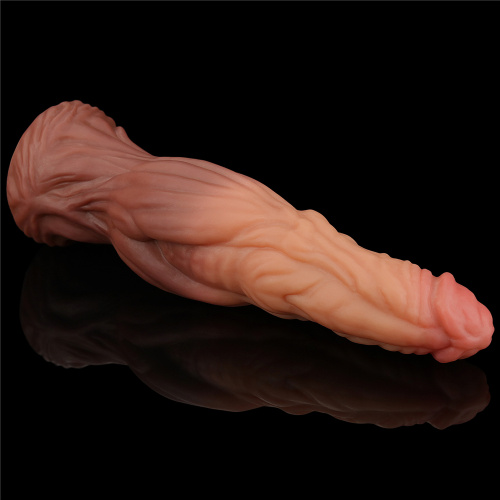 Dual-Layered Silicone Nature Cock 9.5" - Фаллоимитатор, 24.5 см (телесный)