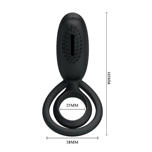 LyBaile Pretty Love Penis Ring Black – виброкольцо, 10.5х2.5 см (черный)