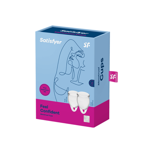 Satisfyer Feel Confident Menstrual Cup - Менструальные чаши, 15 и 20 мл (прозрачные)