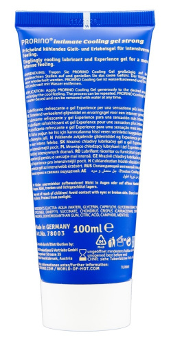 Интимный гель Hot PRORINO Intimate Strong с охлаждающим эффектом, 100 мл