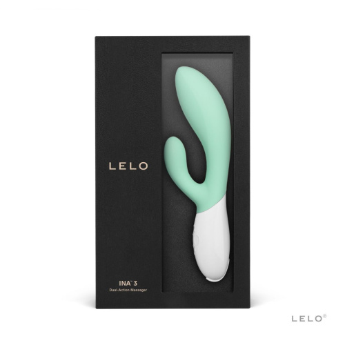 LELO Ina 3 - вибратор кролик для стимуляции клитора и точки G, 20х4.5 см (мятный)
