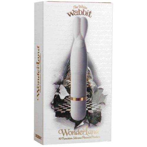 Doc Johnson WonderLand The White Wabbit - вибратор для клитора и точки G, 13.5х3.8 см