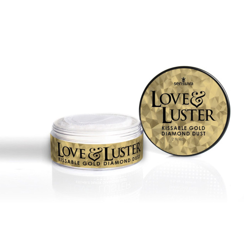 Мерехтлива пудра для тіла Sensuva - Love & Luster Kissable Gold Diamond Dust, 18 г - купити в Україні | Секс шоп SEX-SHOP.ua