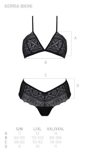 Комплект Passion KERRIA BIKINI black, L/XL