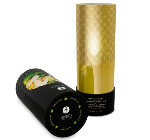 Shunga Oriental Crystal Bath Salts Organic Lotus Flower - Сіль для ванни з ароматом лотоса, 500 г - купити в Києві, Україні