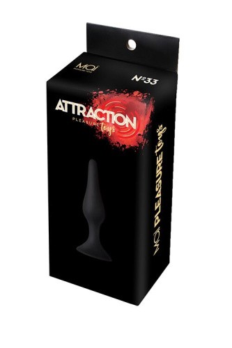 MAI Attraction Toys №33 анальная пробка на присоске, 11,5х3 см  (чёрная)