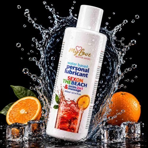 2в1 лубрикант и массажный гель - MyLove Aroma Series Intim&Massage Sex On The Beach, 300 мл